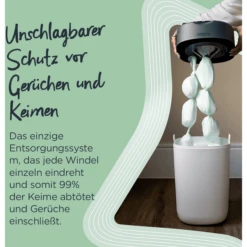 Tommee Tippee Twist & Click Advanced Luieremmer, Incl. 7 Cassettes Met Duurzaam, Antibacterieel Green Folie In Groen -Little Wonders Verkoop tommee tippee twist click advanced luieremmer incl 7 cassettes met duurzaam antibacterieel green folie in groen a319676 4